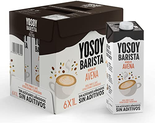 Yosoy Bebida Vegetal de Avena Barista , Pack de 6 x 1L