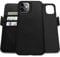 dreem Fibonacci 2-in-1 Wallet Case for Apple iPhone 12 Mini - Luxury Vegan Leather, Magnetic Detachable Shockproof Phone Case, RFID Card Protection, 2-Way Flip Stand - Black