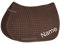 Eskadron Darkbrown Cotton VS-Schabracke mit individuellem Namen Bestickt, Schriftart:Heidelberg, Garnfarbe Maderia:Lime Green 1748