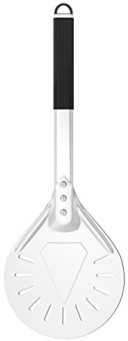 Karboby Pelle à Pizza Aluminium Pelle A Pizza Spatule Perforée pour Cuisson au Four à Pizza, 7 Pouces