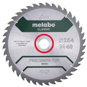 METABO 628326000 - Hoja de sierra Precision Cut Classic 254x30 mm dientes 40 WZ 20° /B