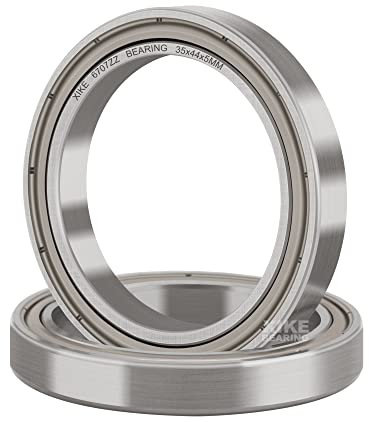 XiKe 2 Stück 6707ZZ Kugellager Abgedichtet 35x44x5mm Vorgeschmiert und Metall Doppeldichtung, 6707-2Z Rillenkugellager aus Chromstahl.