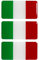 BIKE-label Italien 3D Aufkleber Flaggen 3 Stück je 70 x 35 mm Sticker für Auto Kfz Motorrad X300006