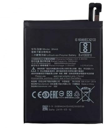 BATERIA Interna BN48 para XIAOMI REDMI Note 6 Pro 3900 mAh Repuesto Alta Capacidad
