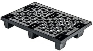 Colleoni.EU - Semi Pallet en Polypropylène - Demi Palette pour Extérieur et Intérieur, Plateforme Légère Empilable et Emboîtable, Fabriqué en Italie, 80x60 cm, 4 Pièces