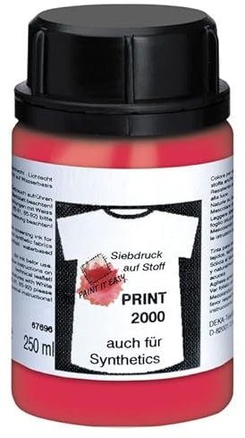 PAINT IT EASY NEU Siebdruckfarbe DEKAPRINT 2000, 250 ml, Karmin