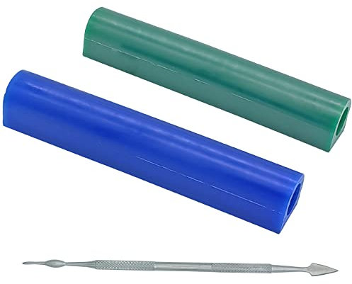 2 Stück Schnitzwachs Ring Tube für die Herstellung von Ringen, Lost Wax Casting Supplies Hard Modelling Wax für Schmuck Ring Gießform Kit Ring Making with Wax Carving Tool (T150)