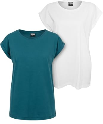 Urban Classics Damen Ladies Extended Shoulder Tee 3-Pack