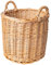 Creative Home Rund Pflanzkorb Blumentopf Weidenkorb mit Henkel Hell | Weidenkorb 26 x 26 x 30 cm (+/-2cm) | Handgeflochten | Kartoffelkorb Blumenkorb | Übertopf | Korb für Obst oder Wäsche
