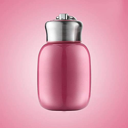 PEEHOO 200ML/280ML Mini Cute Coffee Vacuum Flasks Stainless Steel Travel Drink Water Bottle Thermoses Cups and Mugs,Rose Red,200ml