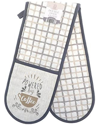Double Oven Gloves Heat Resistant Cotton Kitchen Padded Mitts for Home Cooking Baking (Design 4)