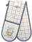 Double Oven Gloves Heat Resistant Cotton Kitchen Padded Mitts for Home Cooking Baking (Design 4)