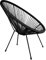 HOMLA Acapulco Sessel Schwarz, Outdoor Indoor, Metall-Kunststoff, 93x73x85 cm, Belastbarkeit 120 kg