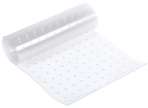 sourcing map Cat Carpet Protector, 5.2 Ft Plastic Pet Scratch Stopper for Carpet, Easy to Cut, Non-Slip Floor Runner from Scratching Rugs at Doorway, Clear