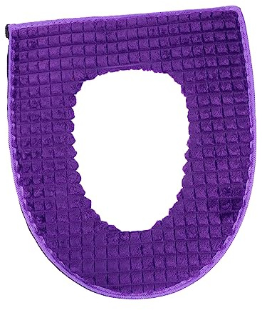 Cabilock Thickened Toilet Seat Warmer Covers Comfortable Bathroom Seat Pad Zipper
