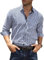 Elegancity Men’s Dress Shirt Long Sleeve Button Down Plaid Cotton Business Formal Shirts Regular-Fit Wrinkle-Free Casual Shirts (Blue, 3X-Large)