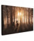 MuchoWow© Leinwand Bilder Groß 120x80 cm XXL Wanddeko Wohnzimmer Aesthetic Room Decor Deko Zimmer Wandbilder Modern Fotogeschenke Hirsch Bild - Rotwild - Reh - Sonne - Bäume - Winter - Natur - Tiere