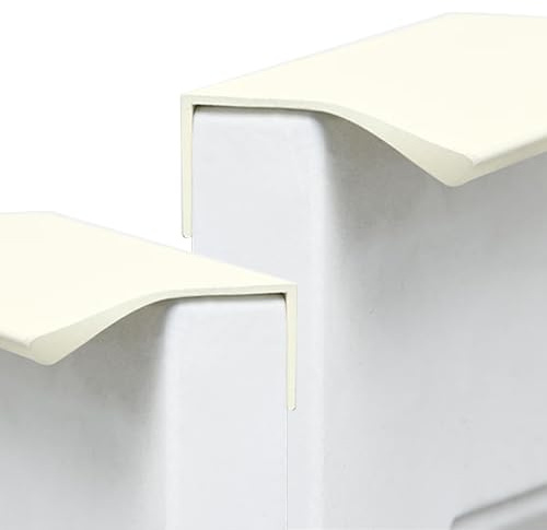 2 Stück Versteckte Schrankgriffe Griffe Türgriff Unsichtbare Möbelgriffe Küchengriffe Türgriff Aluminium Schubladengriff für Küchenschränke Kleiderschrank Schubladen (Length:400mm,Beige)