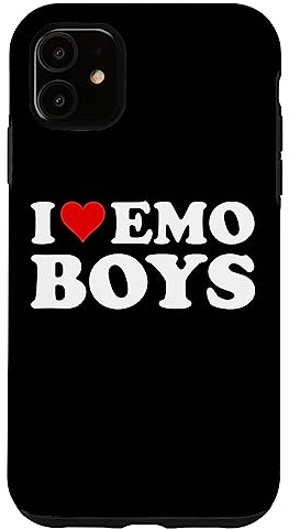 I Love Emo Boys Case for iPhone 11