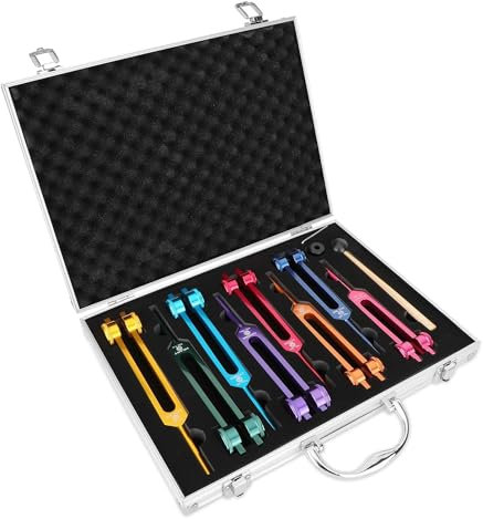 Osmond Chakra-Stimmgabel-Set, Stimmgabeln Zur Heilung, Chakra-Set, Zur Heilung, Klangtherapie, Hält Den Körper Einfach, Einfach zu Installieren und Einfach zu Bedienen
