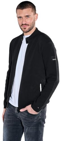 emilio adani Herren Strickjacke, 36353, Anthrazit in Größe S