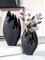 Casablanca Moderne Dekovase Aluminium - Vase modern Deko Wohnzimmer - Geschenk Geburtstagsgeschenk - Farbe: Anthrazith Höhe 33 cm