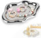 DBREAKS Bandeja de Joyas, Plato de joyería, Bandeja de Anillo de Cerámica, Bandejas Decorativas, bandeja pequeña para llaves, Navidad, Acción de Gracias, Regalo de Cumpleaños,Plateado