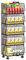 Oracra Küchenwagen 3/4/5 Stufe Kartoffel -Chip -Rack -Displayständer, Supermarkt Schlankes Einzelhandelsregal mit Rädern, Tragbarer Obst Gemüseorganisator/Abnehmbarer Korb (Size : 5-Layer)