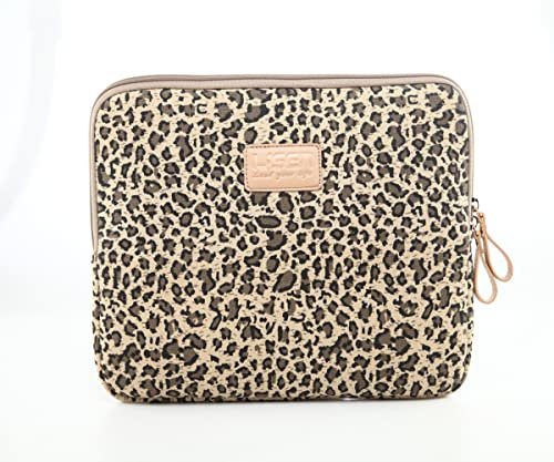 fdsmall 12 Zoll Laptoptasche Schutzhülle Wasserdicht Neoprene, Laptop Sleeve Case Laptophülle Notebook Hülle Tasche für Acer/Asus/Dell/Lenovo/HP/Samsung (Leopard gelb, 11,6 Zoll)