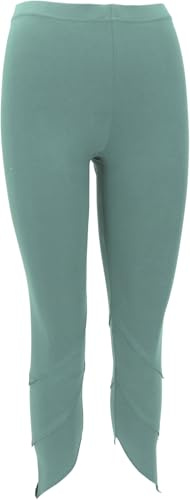 Yoga Pixi Leggings mit Overlock, Bio-Baumwolle, Damen, stretch, aqua, XL