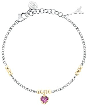 Morellato Damen-Stahlarmband mit Herz, Emily in Paris, TALISMANI-Kollektion, Geschenk für eine Freundin