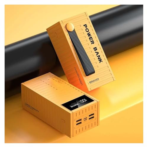2024 New Super Fast Charging 66w Power Bank, Ultra-High Capacity Power Bank, Portable Charger,Power Bank Fast Charging,Large Capacity Powerbank with LED Display for Phone, Tablet (Yellow, 50000 mAh)
