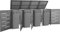 IKAYAA Mülltonnenbox 4er 240L 4 Tonnen Edelstahl Abschließbar Mülltonnenverkleidung Metall Müllcontainer Mülltonnenschrank Müllbox Draußen 276,5x77,5x112,5 cm
