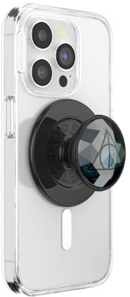 PopSockets Phone Grip for MagSafe with Kickstand, Magnetic Stand, Swappable Top, Secure Hold for iPhone MagSafe Cases, Phone & Tablet Grip, Harry Potter - Dich Diam Master of Death