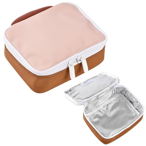 BÉABA, Bolsa isotérmica para el almuerzo, fiambrera, fiambrera, isotérmica, impermeable, etiqueta para el nombre, capacidad 2,7L, cremallera grande, efecto chicle, Faro, Dusty Rose