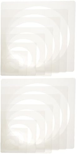 NUOBESTY 2 Sätze Hohle Inkjet-vorlage Große Schablonen Zum Malen Geometrische Schablone Kreis Schablonen Für Airbrush Schablonen Für Fliesen Malvorlagen DIY-vorlagen Malen Weiß 8 Stück * 2