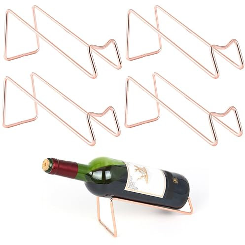 Sertay 4 Pièces Porte Bouteille Métal, Casier Vin Métal, Porte Vin Décoratif, Porte Vin Bain, Armoire Vin Portable, Petit Casier Vin Étroit, Adapté aux Bars Familiaux, Restaurants ou Caves à Vin