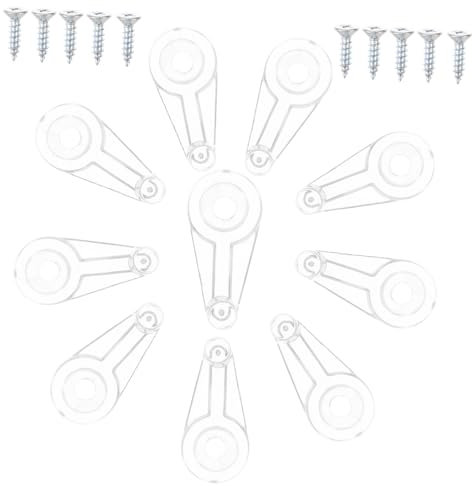Veemoon 100pcs Glass Retainer Clips Mirror Clips for Cabinet Doors Easy Install Metal Plastic Hardware