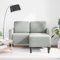 Generisch Kangmusi 2-Sitzer-Sofa mit Chaiselongue L-Form Hellgrau 125 cm Samt, Grau 4107069