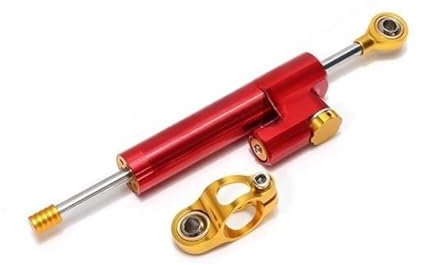 DHAEY 255MM Universal Motorrad Lenkungsdämpfer Stabilisator Scooter Street Bikes Für Lenkungsdämpfer(Red001)
