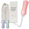 500ml Po Dusche mit Reiseetui, Einziehbare Portable Bidet für Reisen und Zuhause - Ersetzt Feuchttücher, spart Toilettenpapier, Hygienische Intimdusche Podusche für Frau Wochenbett (500ml-Rosa)