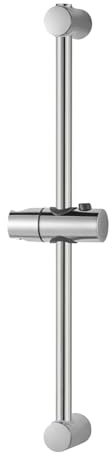 OFFO Duschset Duschstange Brausestange 90cm,Wandmontierte Duschstange mit Duschbrausehalterung, Verstellbarer Abstand, Anpassung an vorhandene Bohrlöcher, Chrom