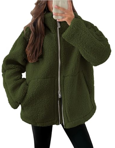 Felpa Pile Donna Con Zip Invernale Caldo Sweatshirt In Sherpa Comoda Taglie Forti Giubbotto Fine Fleece Morbido Autunno Felpe Trekking Pesante Teddy Casual Sportiva Cerniera Giacca Manica Lunga