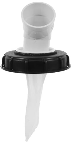 Homoyoyo Ibc Tote Plastic Lid with 163mm Filter Screen, Waterproof Ibc Tank Cover Compatible for Rainwater and Chemical Storage, Industrial Plastic Ton Barrel Cap Accessory