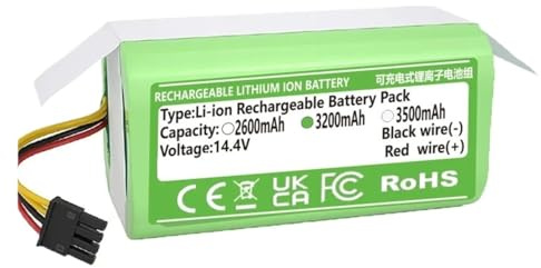 14,4 V, Compatible con Conga, 1490 1590 1290 1390, Compatible con Gutrend, reemplazo de batería de Robot Aspirador Echo520(L4P-3200mAh)