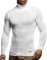 Leif Nelson Rollkragenpullover Herren Weiß S Strickpullover - Cooler Männer Pullover Rollkragen - Dünner Männer Strick Pullover Winter & Sommer
