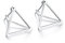 Helen de Lete Geometrisches Dreieck 3D 925 Sterling Silber Ohrringe