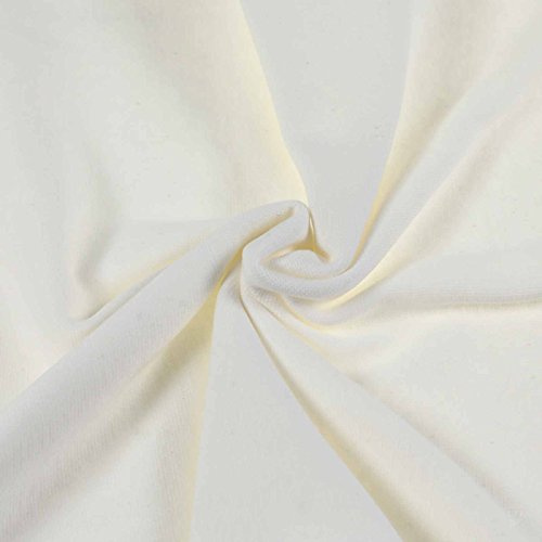 Bündchenstoff Schlauchware 35(70) cm breit Meterware ab 25cm Jersey Oeko-Tex, Farbe:creme
