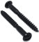 Pack of 50, 8g x 1 Traditional Slot Pan Round Head Black Japanned Wood Screws