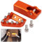 JFG RACING Motorrad CNC Bremspedal Hinterer Schritt + Schalthebel Hebelspitze Für SX SXF XCF 2015-2019, 125-501 ALL 2017-2019 (Orange)